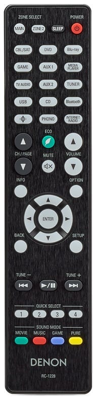 Denon AVR-X3600H zwart - afstandsbediening - AV Receiver