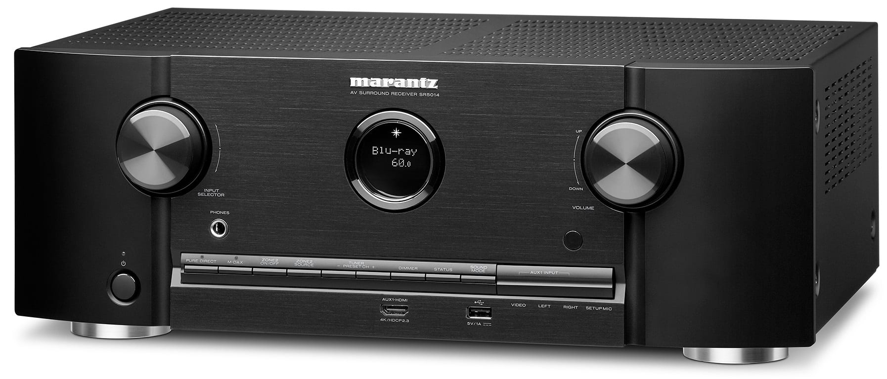 Marantz SR5014 zwart - zij frontaanzicht - AV Receiver