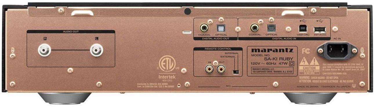 Marantz SA-KI Ruby zwart - achterkant - CD speler