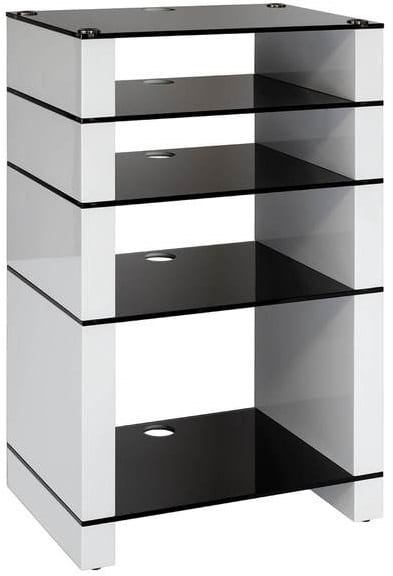 Blok STAX 960X wit / zwart glas - Audio meubel