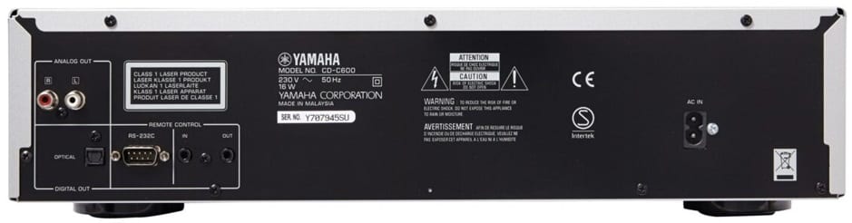 Yamaha CD-C600 zilver - achterkant - CD speler