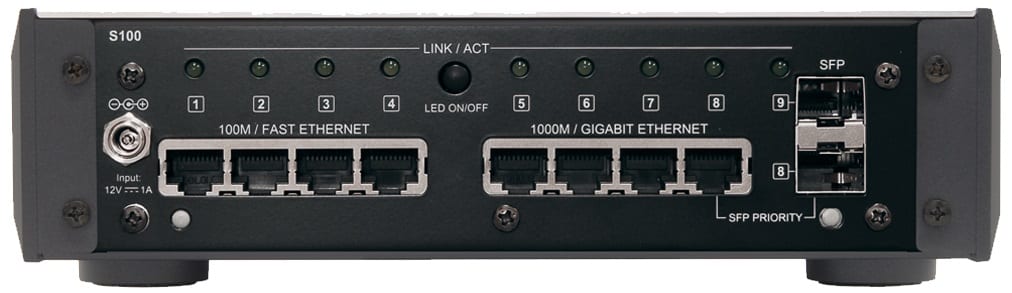 Melco S100 zwart - achterkant - Netwerk switch