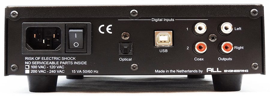 Metrum Acoustics Amethyst USB zwart - achterkant - DAC
