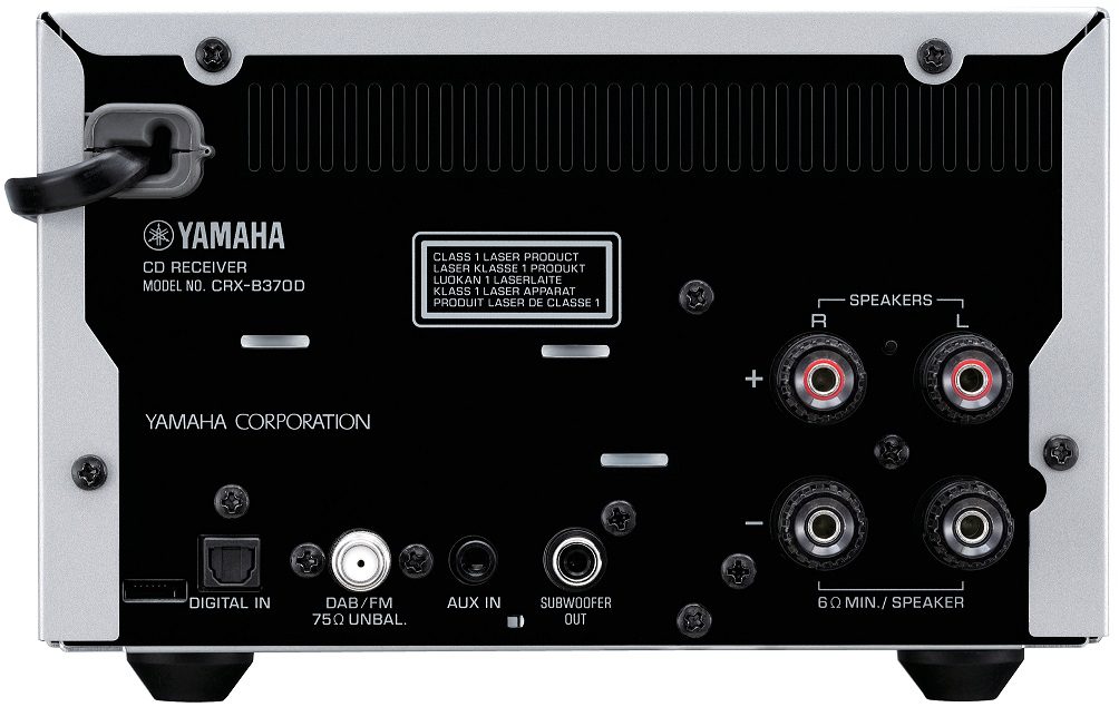 Yamaha MCR-B370D zwart/zwart - achterkant - Miniset