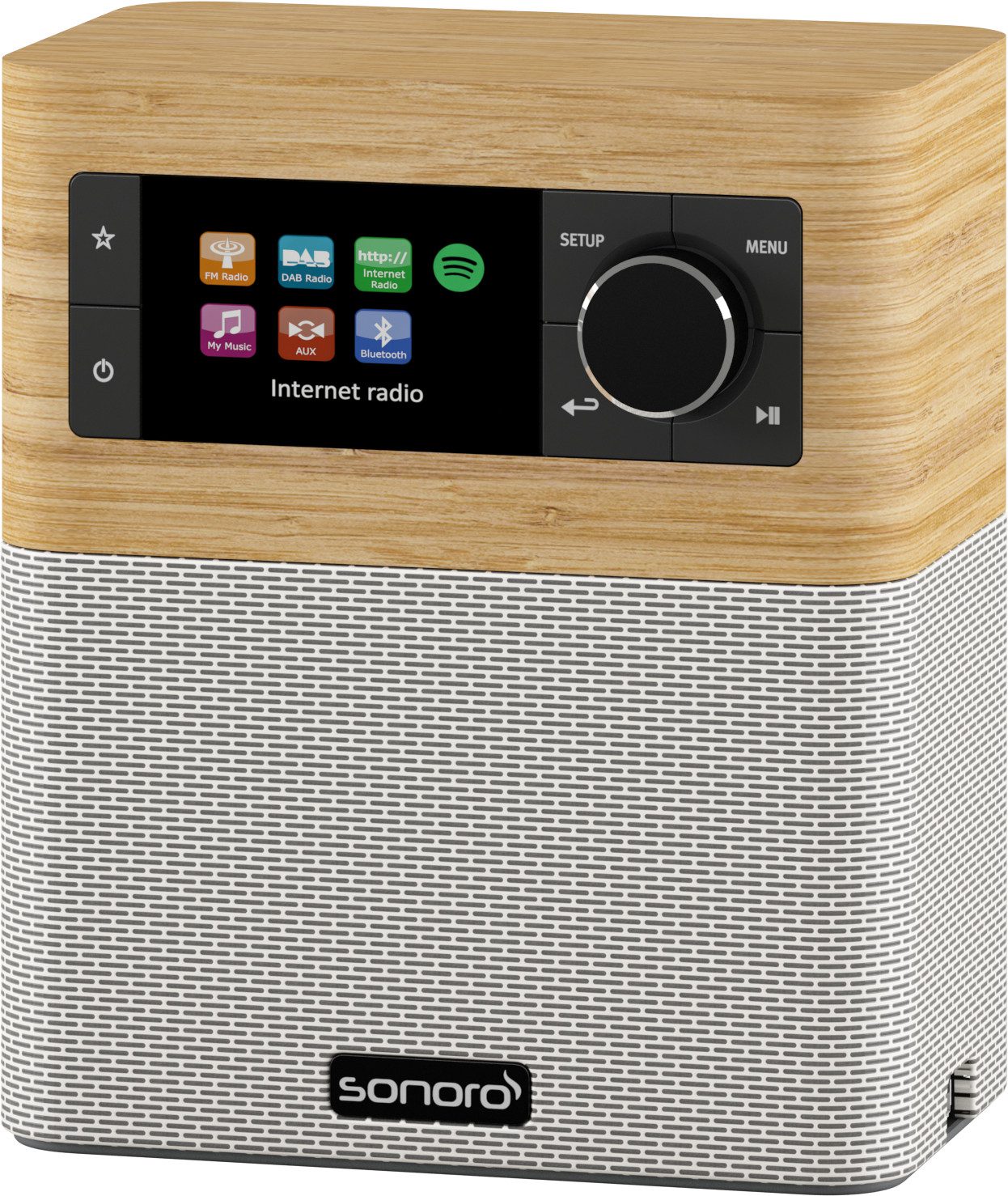 Sonoro Stream SO-410 V2 esdoorn/wit - Radio