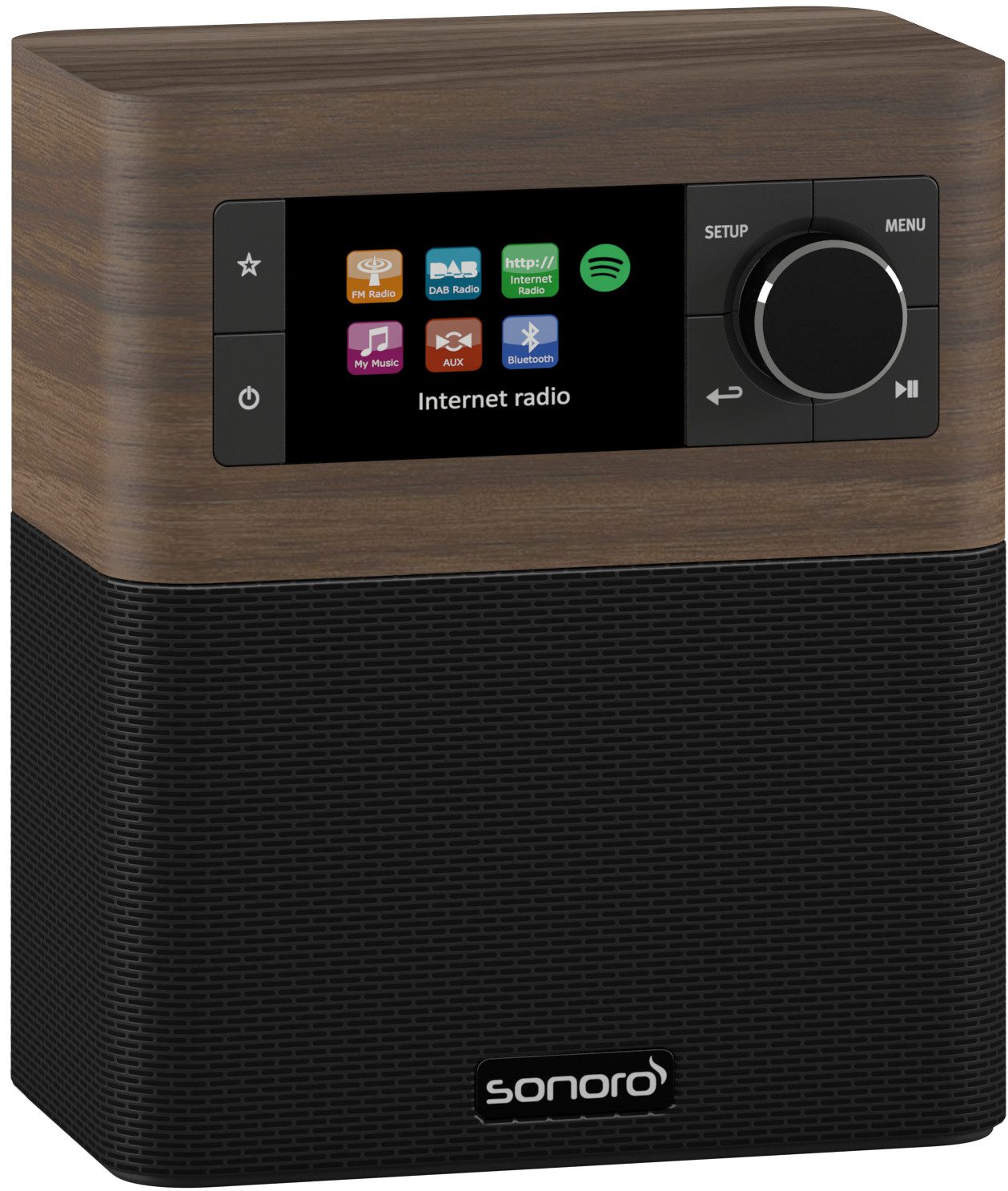 Sonoro Stream SO-410 V2 walnoot/zwart - Radio