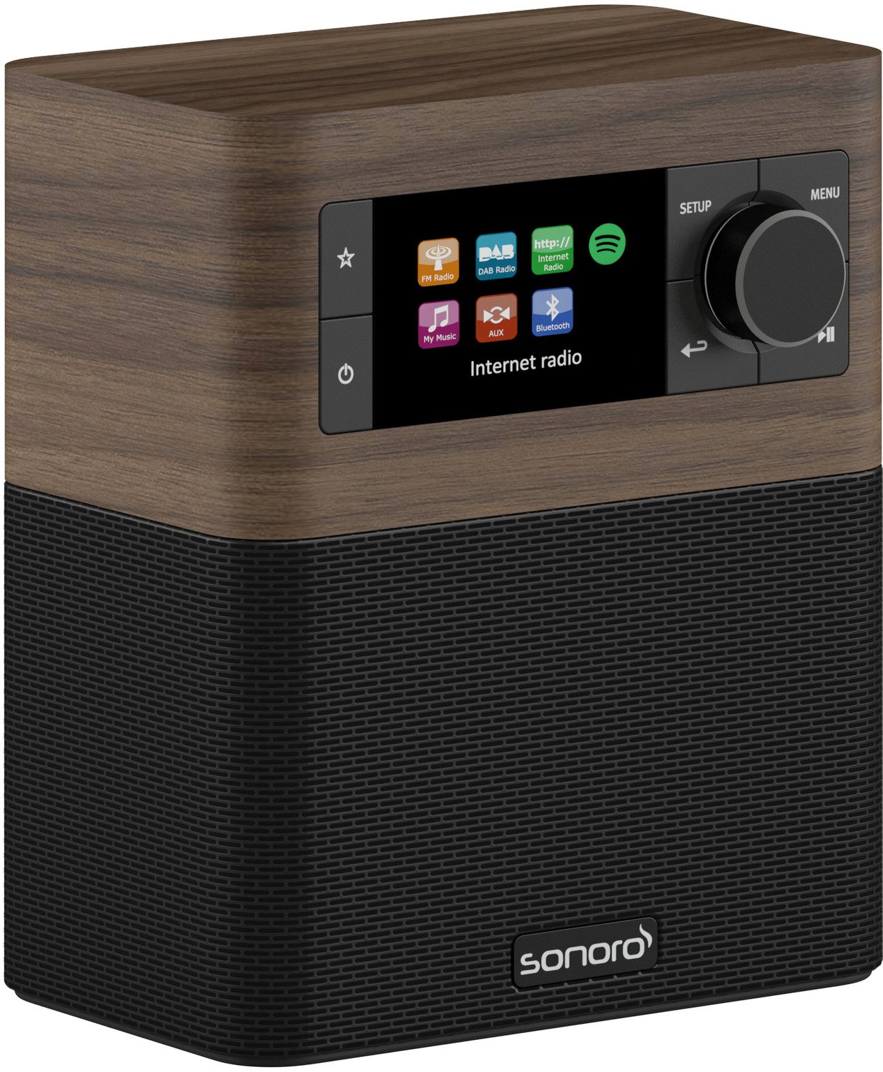 Sonoro Stream SO-410 V2 walnoot/zwart - Radio