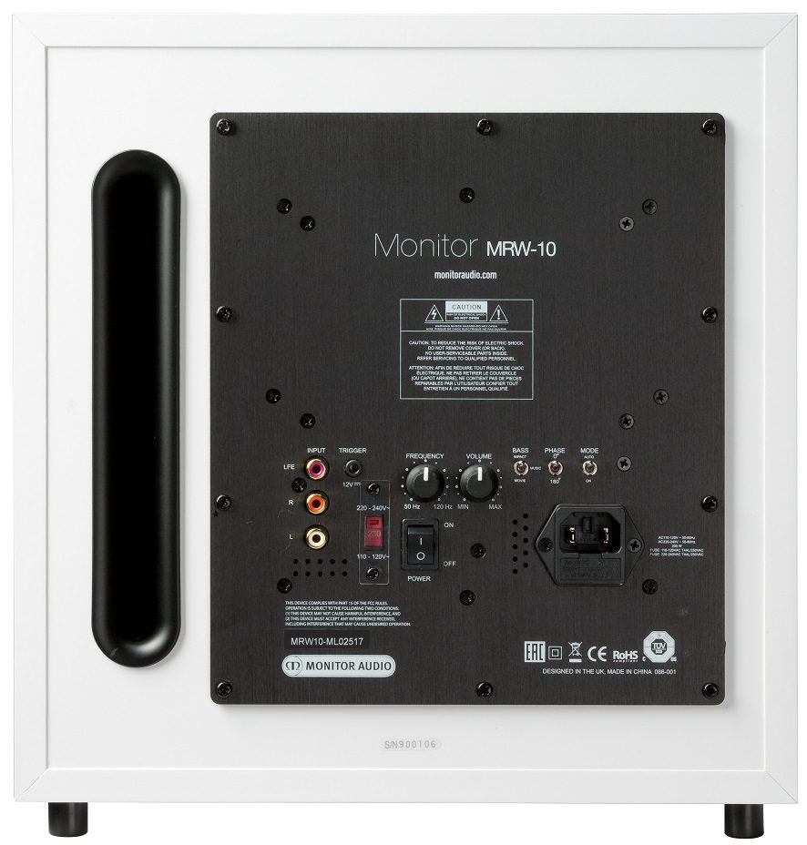 Monitor Audio Monitor MRW 10 wit - achterkant - Subwoofer