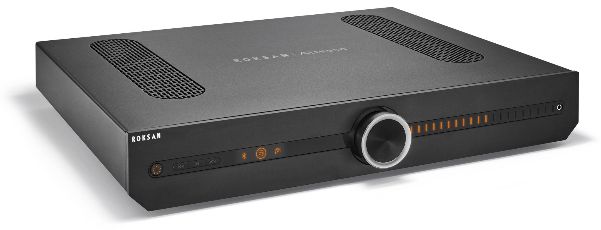 Roksan Attessa Streaming Amp zwart - zijaanzicht - Stereo receiver