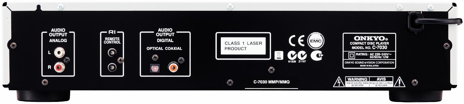 Onkyo C-7030 zwart - achterkant - CD speler