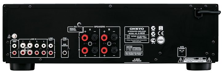 Onkyo A-9030 zwart - achterkant - Stereo versterker