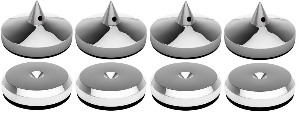 Audio Selection Spikes 30mm + discs zilver - Speaker spike