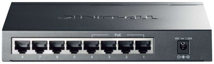 TP-Link JetStream TL-SG1008P - achterkant - Netwerk switch