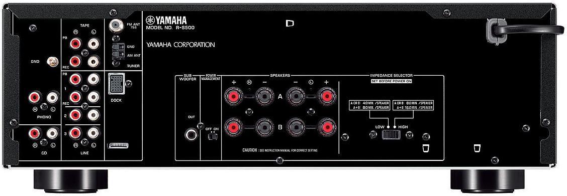 Yamaha R-S500 zwart - achterkant - Stereo receiver