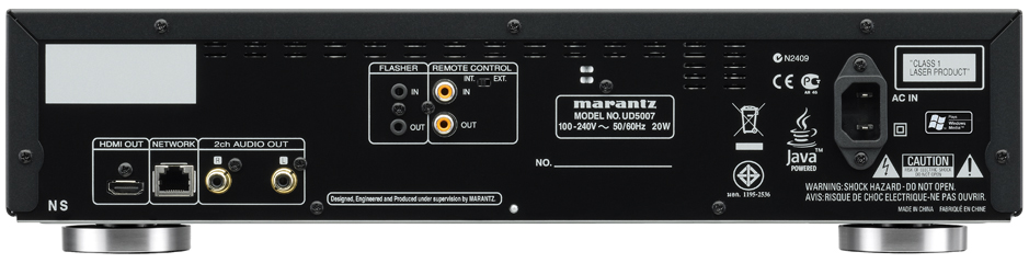 Marantz UD5007 zilver/goud - achterkant - Blu ray speler