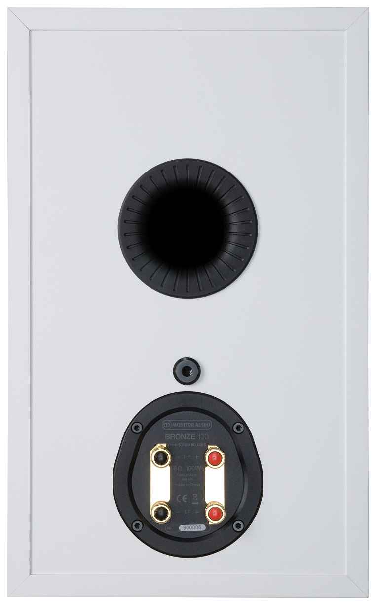 Monitor Audio Bronze 100 wit - achterkant - Boekenplank speaker