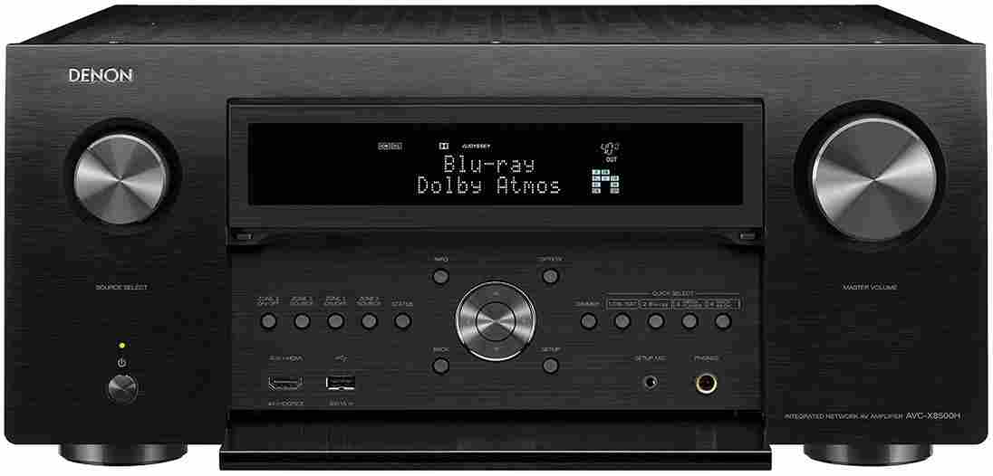 Denon AVC-X8500H zwart - frontaanzicht met klep open - AV Receiver