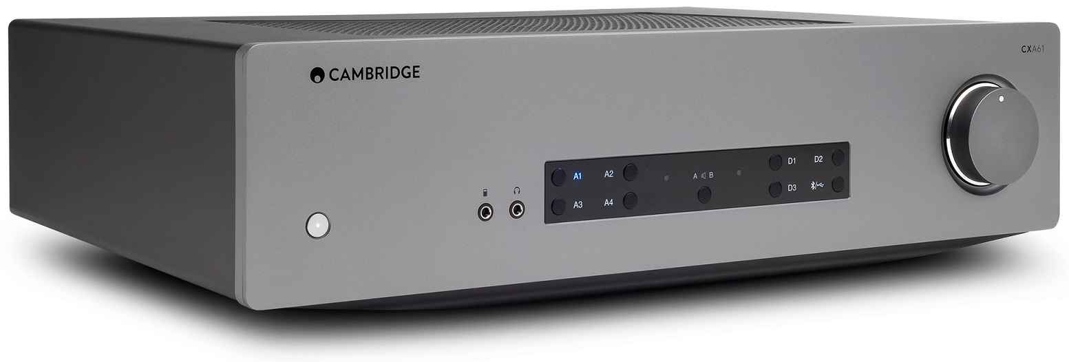 Cambridge Audio CXA61 grijs - zij frontaanzicht - Stereo versterker
