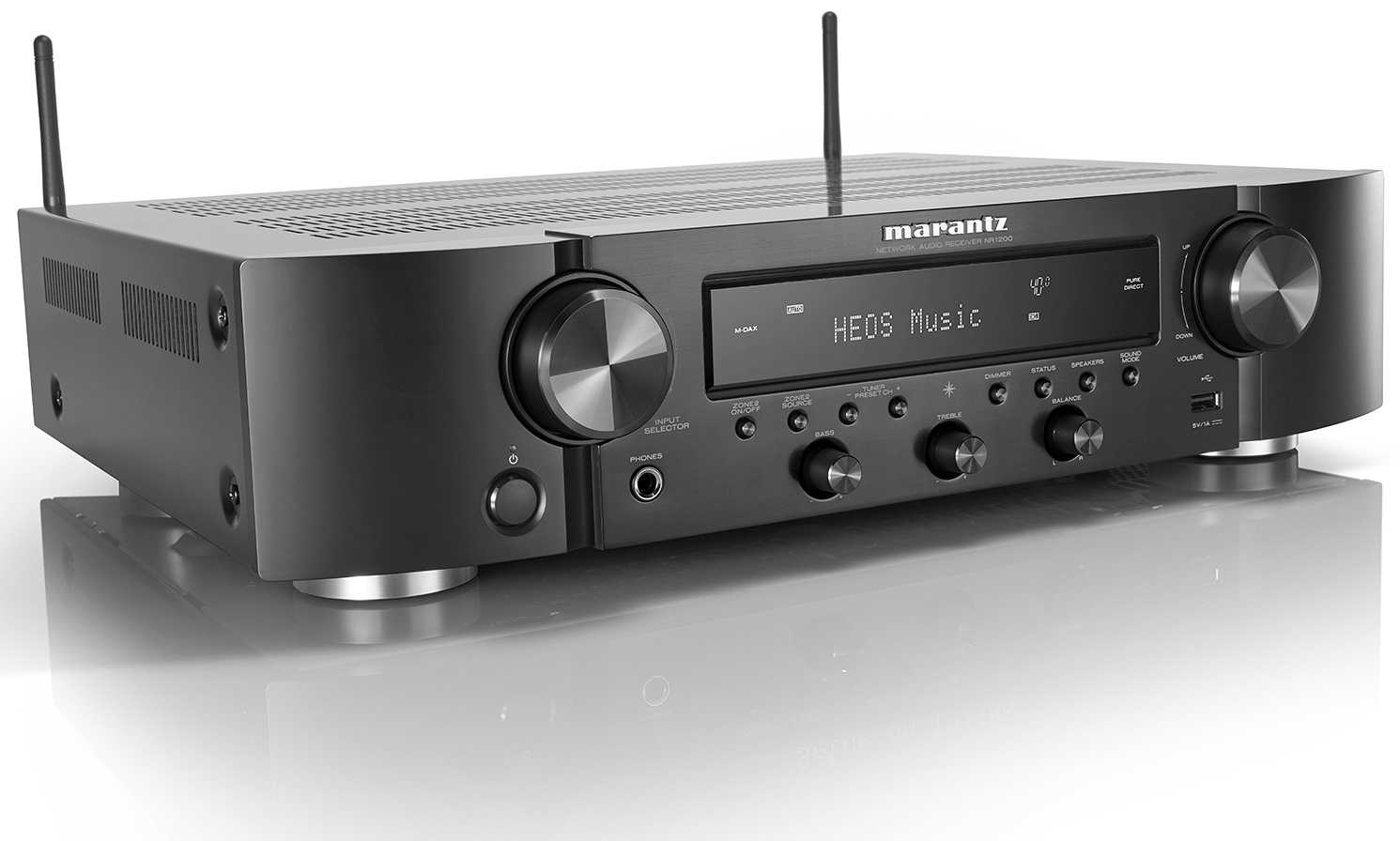 Marantz NR1200 zwart - zij frontaanzicht - Stereo receiver