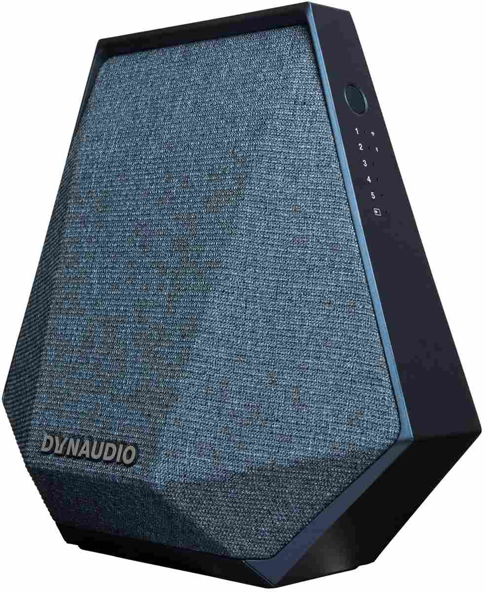 Dynaudio Music 1 blauw - zij frontaanzicht - Wifi speaker