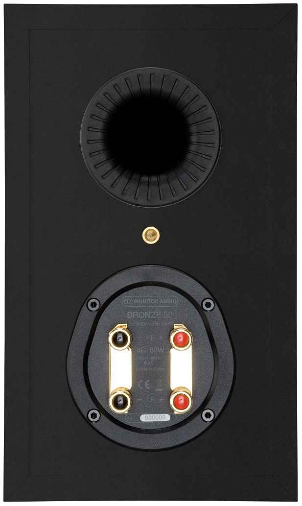Monitor Audio Bronze 50 zwart - achterkant - Boekenplank speaker
