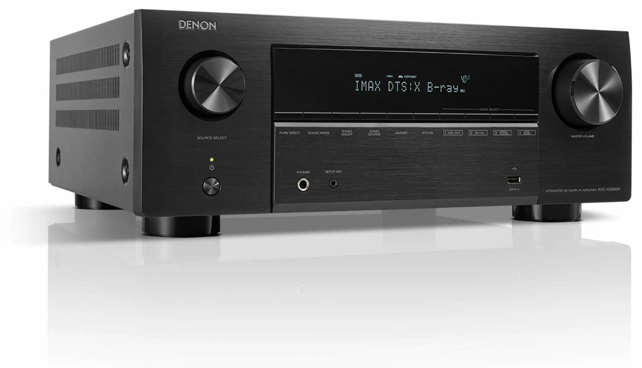 Denon AVC-X3800H zwart - zij frontaanzicht - AV Receiver