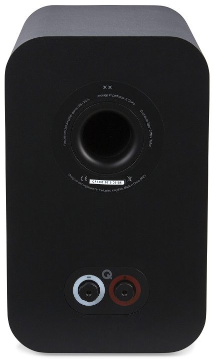 Q Acoustics 3030i zwart - achterkant - Boekenplank speaker