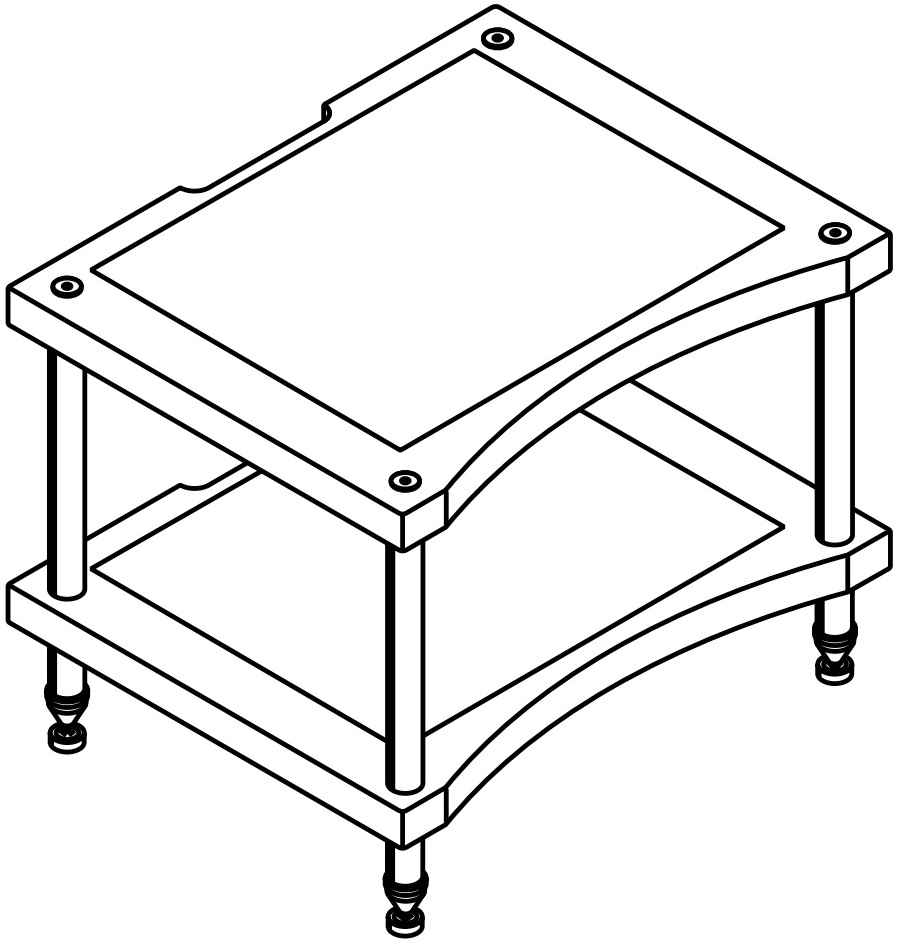 Creaktiv Midi Reference 1-2 zwart/zwart - tekening - Audio meubel