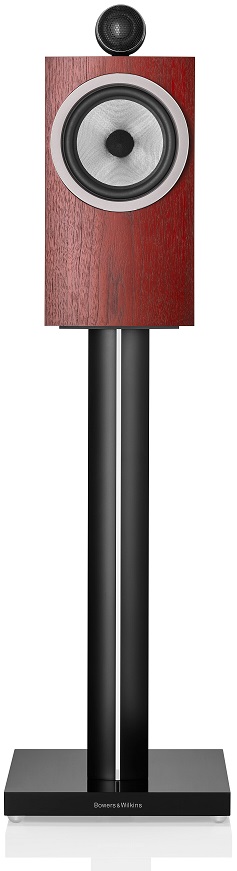 Bowers & Wilkins 705 S3 rosenut - frontaanzicht zonder grill op standaard - Boekenplank speaker