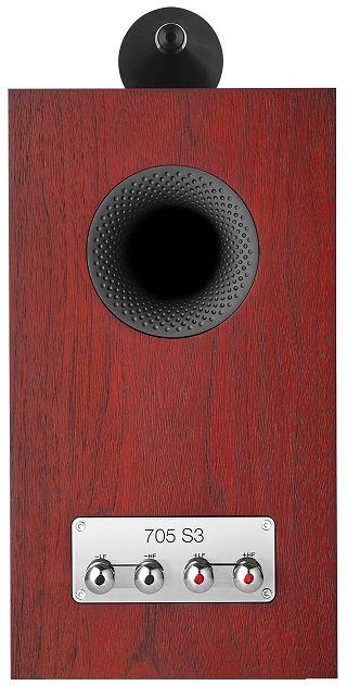 Bowers & Wilkins 705 S3 rosenut - achterkant - Boekenplank speaker