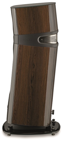 Focal Sopra N°2 smoked oak - zijaanzicht zonder grill - Zuilspeaker