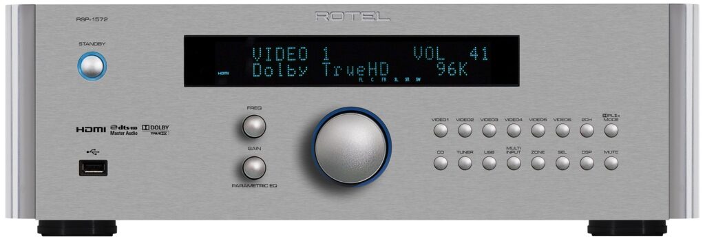 Rotel RSP-1572 zilver - Surround processor