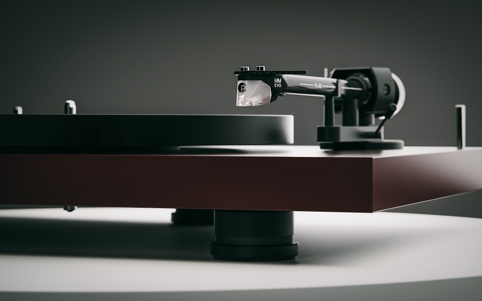 Pro-Ject Debut EVO 2 rood hoogglans - detail - Platenspeler