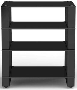 Blok Stax 2G 4 Shelf Collection zwart hoogglans/zwart glas