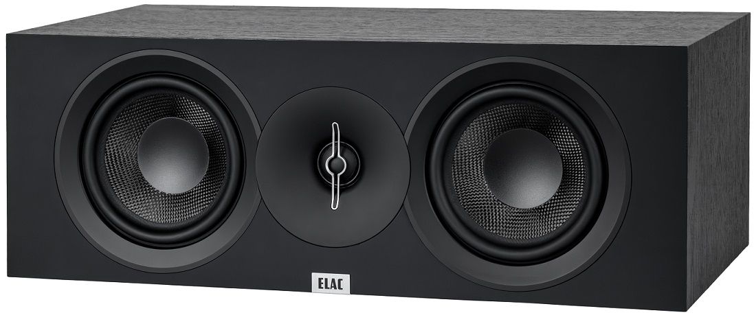 Elac Debut 3.0 DC53-BK - zij frontaanzicht zonder grill - Center speaker