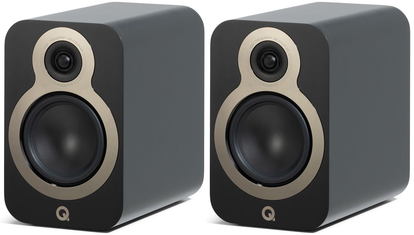 Q Acoustics 3020c zwart satijn - paar - Boekenplank speaker