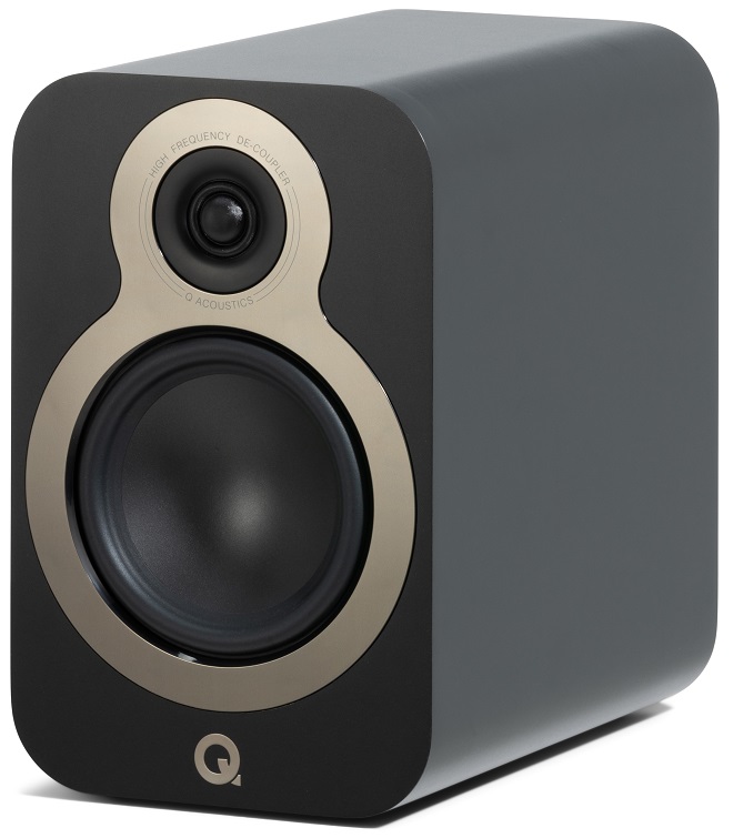 Q Acoustics 3030c zwart satijn - Boekenplank speaker