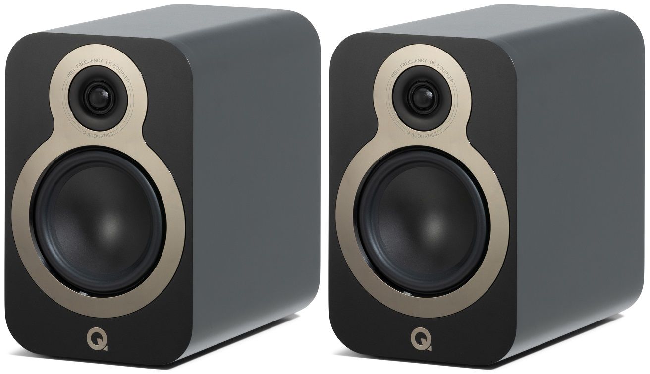 Q Acoustics 3030c zwart satijn - paar - Boekenplank speaker