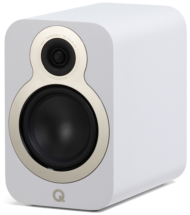 Q Acoustics 3030c wit satijn - Boekenplank speaker