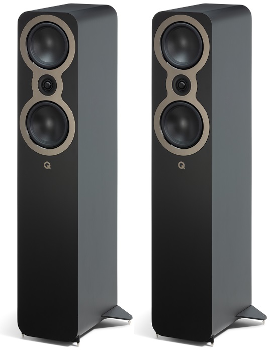 Q Acoustics 3050c zwart satijn - paar - Zuilspeaker