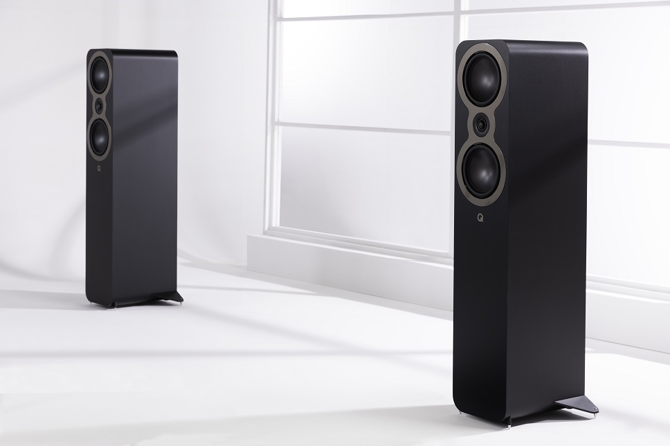 Q Acoustics 3050c zwart satijn - beauty - Zuilspeaker