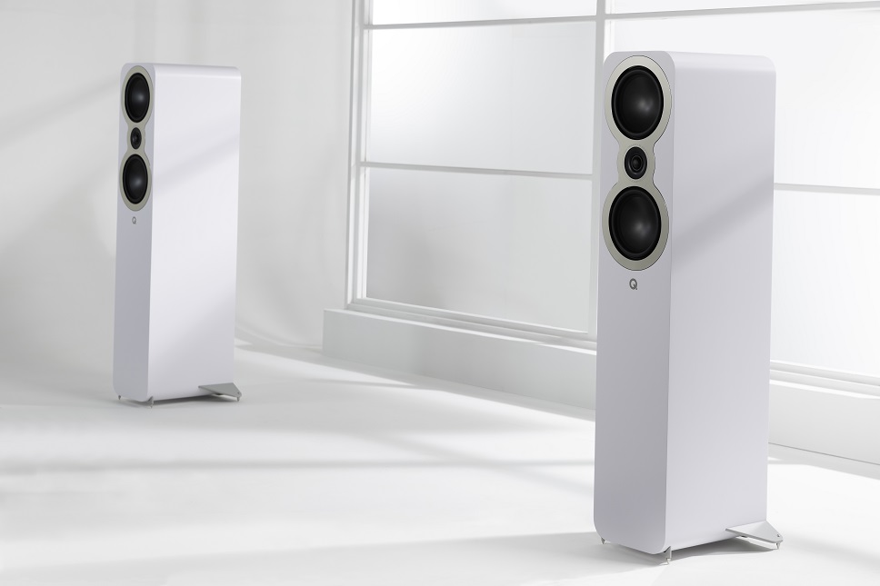 Q Acoustics 3050c wit satijn - beauty - Zuilspeaker