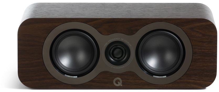 Q Acoustics 3090c rosewood - frontaanzicht zonder grill - Center speaker