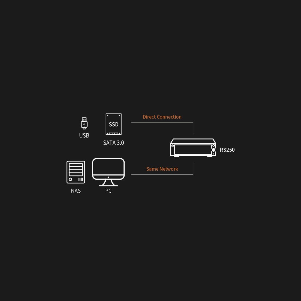 HiFi ROSE RS250 zilver - Audio streamer