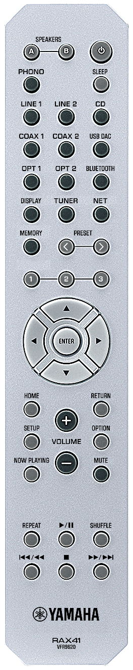 Yamaha R-N800A zilver - afstandsbediening - Stereo receiver