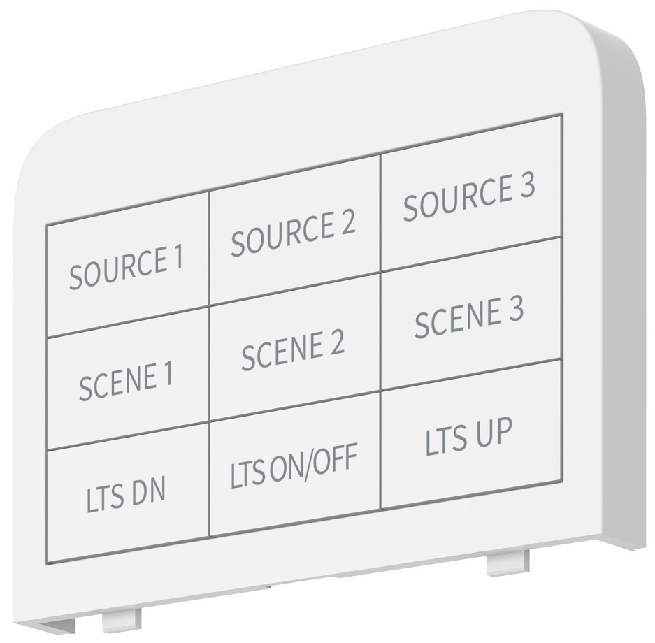 Crestron HR-310-BTN-W Engraved - Afstandsbediening engravings
