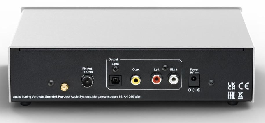 Pro-Ject Tuner Box S3 DAB+ zilver - achterkant - FM tuner