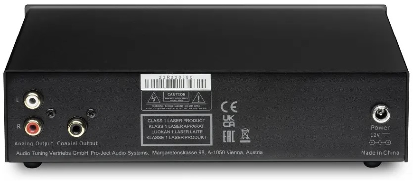 Pro-Ject CD Box E zwart - achterkant - CD speler