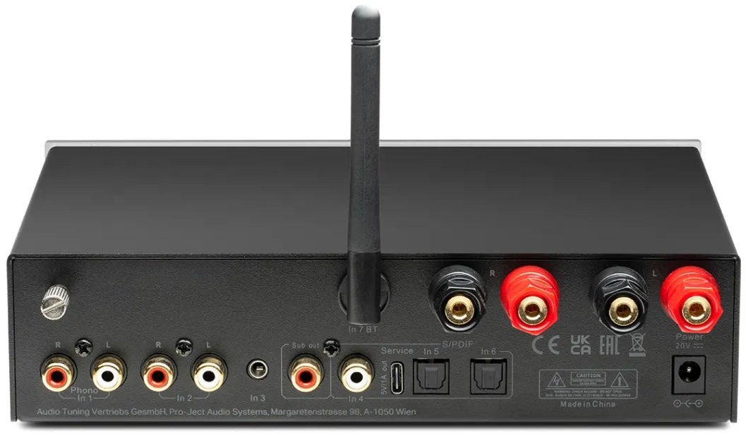 Pro-Ject Stereo Box E zwart - achterkant - Stereo versterker