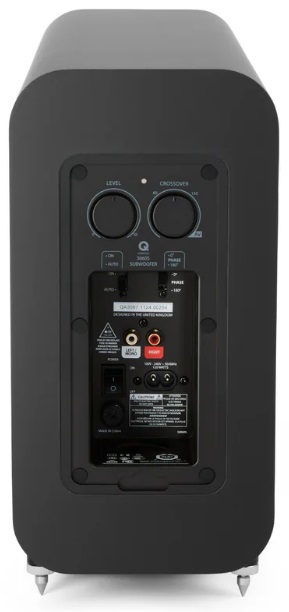 Q Acoustics 3060S zwart satijn - achterkant - Subwoofer